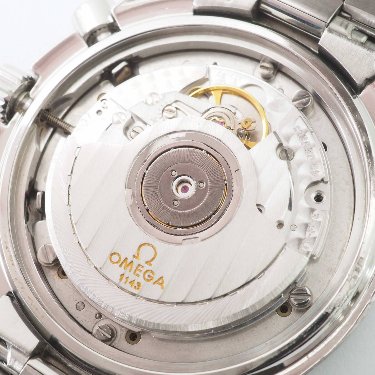 オメガ スピードマスター オートマチック Ref,175.0032.1 Cal,1143 OMEGA Speedmaster クロノグラフ 自動巻 黒 メンズ腕時計[56416917-BF3_画像8
