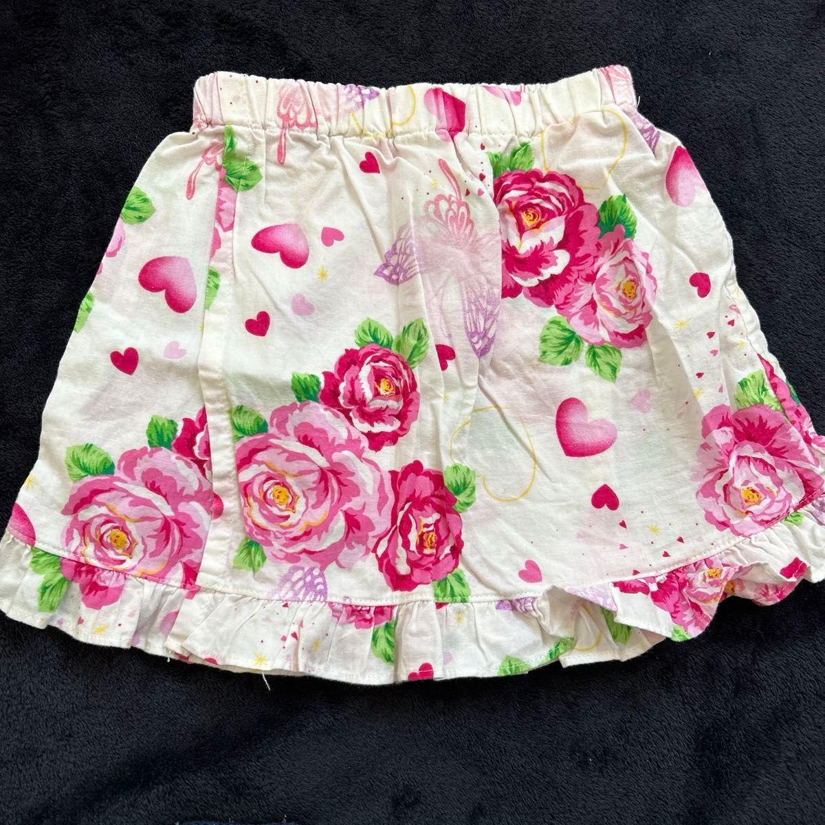 JK・ONE 甚平　浴衣　浴衣ドレス　女の子　スカート　花柄　可愛い　ラメ　100 ピンク 子供用 着物 キッズ　綿