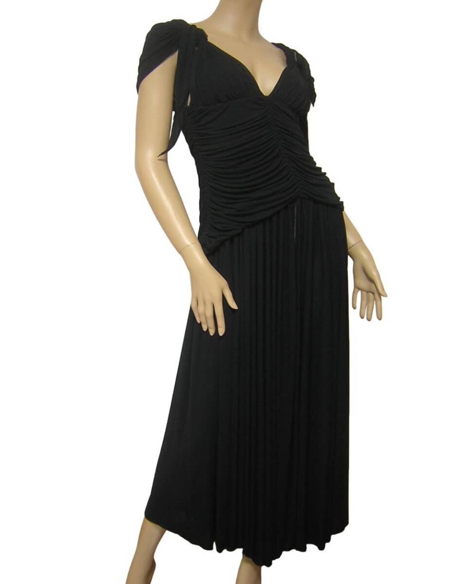Jean Paul GAULTIER　ジャンポール・ゴルチエ　FEMME　イタリア製　ロングドレス　ワンピース　黒　ブラック_画像6