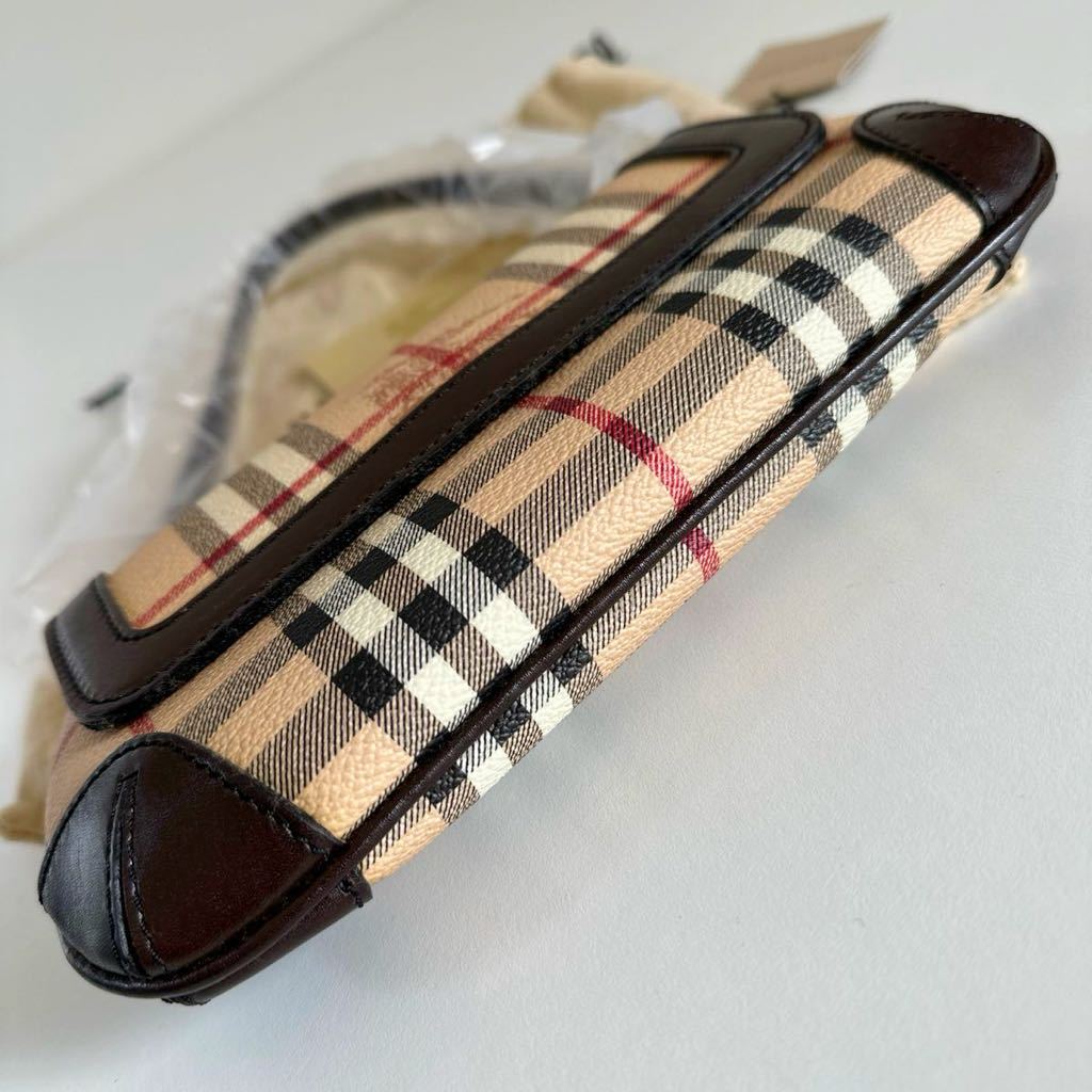 【新品】BURBERRY バーバリー ハンドバッグ ノバチェック ポーチ PVCレザー _画像5