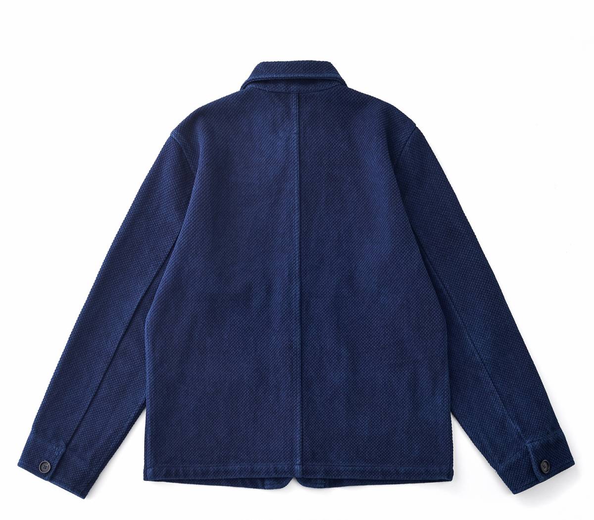 手作り 藍染め 刺し子 カバーオール 17OZ 綿100% ワークジャケット ブレザー sashiko indigo 上品 インディゴ S~XL_画像3