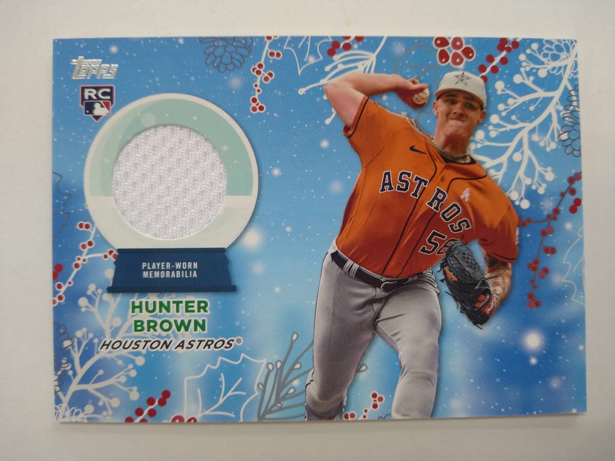 値下 TOPPS 2023 MLB holiday MEGA BOX RC-HB HUNTER BROWN RC RELIC CARD 特価即決 ハンター ブラウン JERSEY CARD ジャージカード ROOKIE_画像1