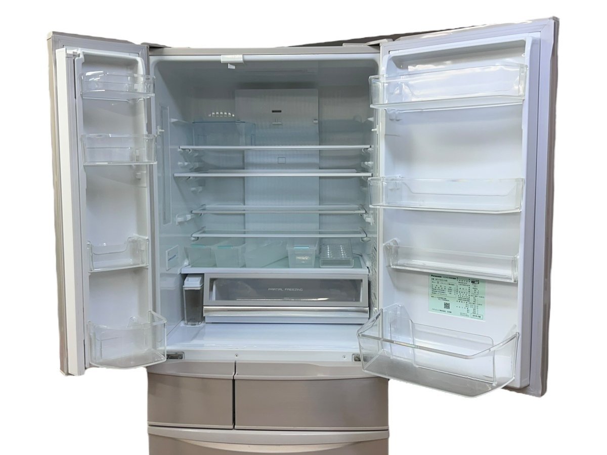 Panasonic パナソニック NR-F503V-N ノンフロン冷凍冷蔵庫 2018年製 両開き 本体 生活家電 6ドア 自動製氷 501L 大容量 店頭引取可_画像3