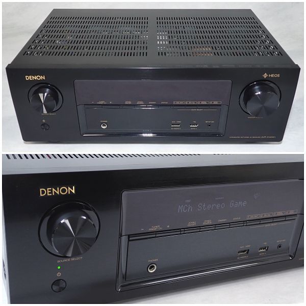 DENON デノン 7.2ch AVサラウンドレシーバー AVR-X1400H 2018年製 ブラック CD-ROM・リモコン・セットアップマイク付き_画像2