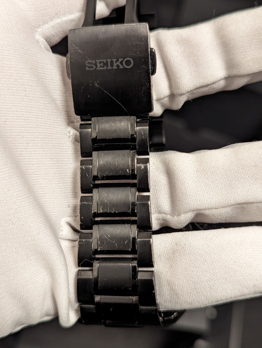 黒アストロンSBXB049 チタンモデル　オールブラック セイコー SEIKO 黒文字盤 GPSソーラー 腕時計 クロノグラフ_画像5
