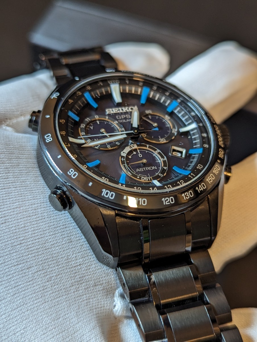 ★極上美品★黒×青アストロン　セイコー　SBXB013 ブラックベルト セイコー SEIKO ASTRON GPSソーラー