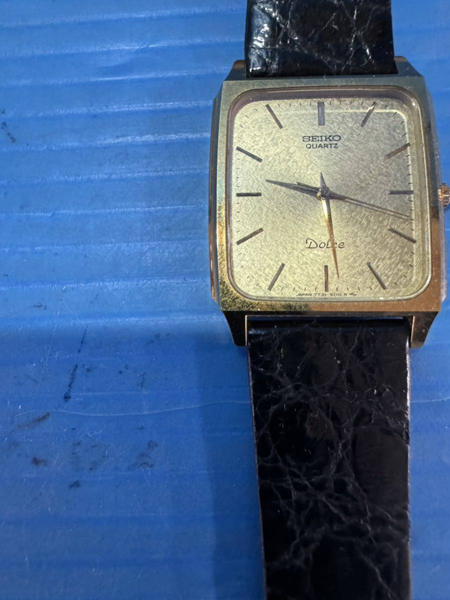 SEIKO クォーツ 腕時計 ドルチェ 男性用　[7731-5110]　1984年_画像3