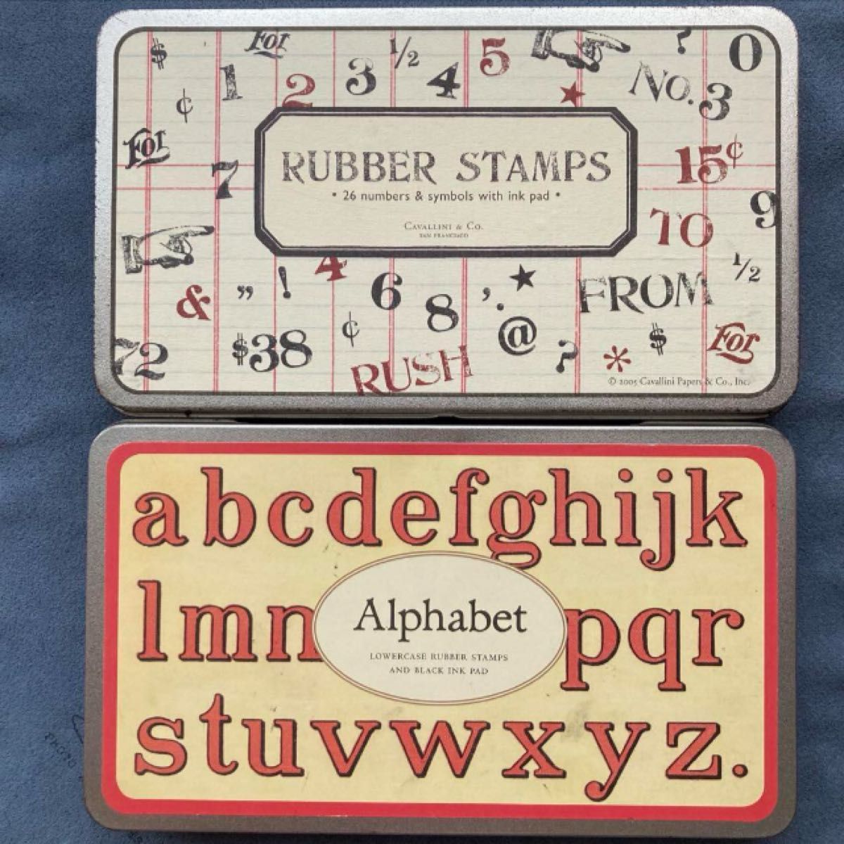 スタンプ/はんこ「カバリーニ 数字&記号/アルファベットスタンプセット」中古品
