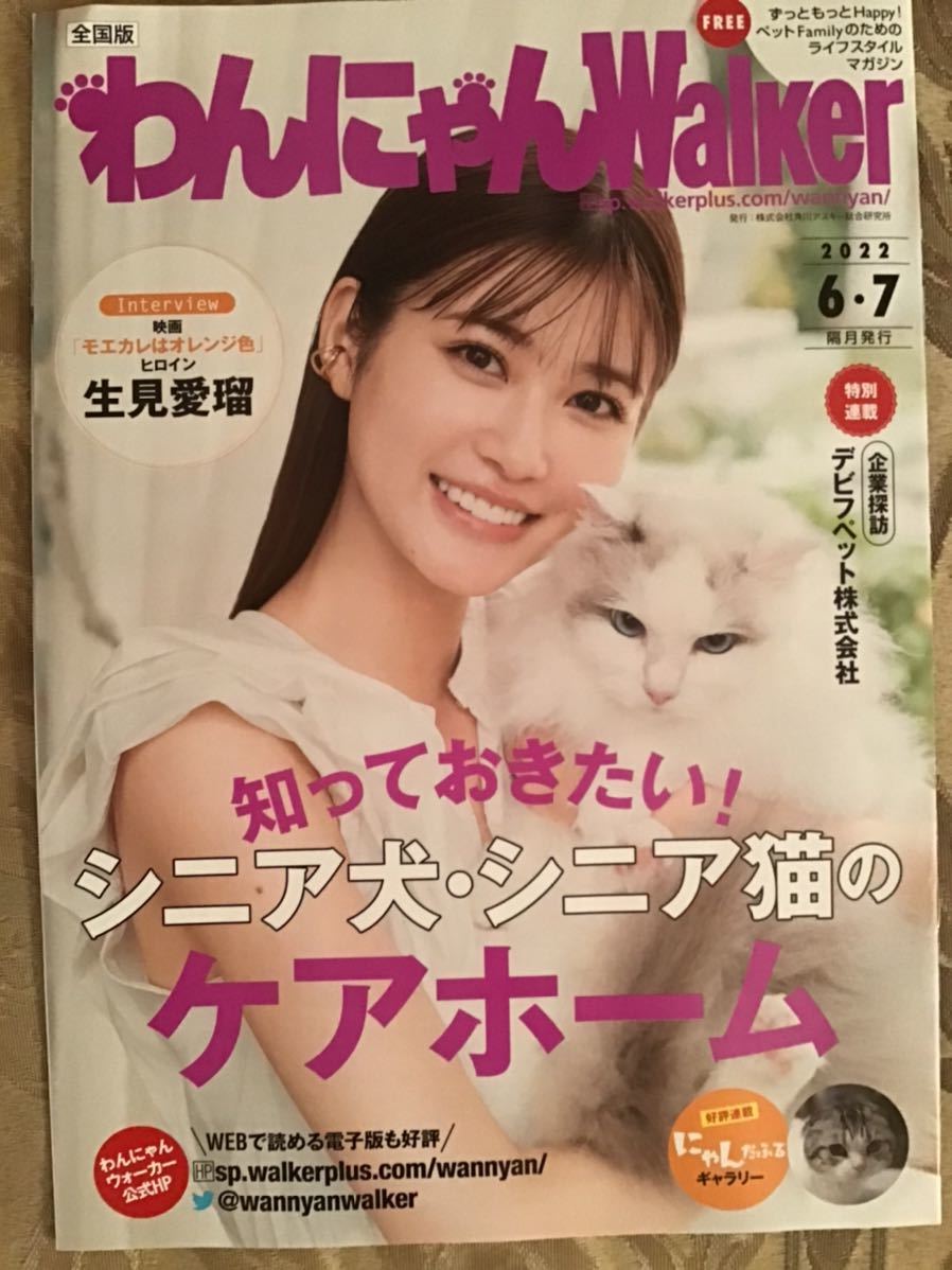 生見愛瑠　めるる　★わんにゃんWalker　わんにゃんウォーカー　2022／6・7月号　★A4サイズ　★新品・非売品_画像1