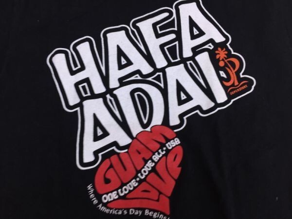 HAFA ADAI ハファデイ 先住民族チャモロ グアム島 GUAM スーベニア リゾート 半袖Tシャツ メンズ M 黒_画像3
