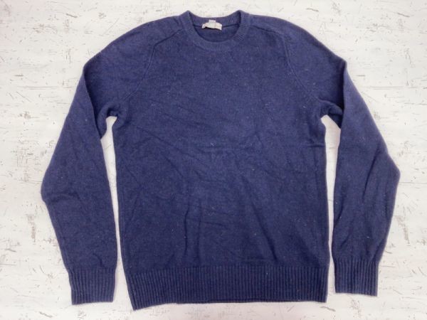  Gap GAP American Casual одноцветный вырез лодочкой вязаный свитер мужской шерсть 80% нейлон 20% S темно-синий 