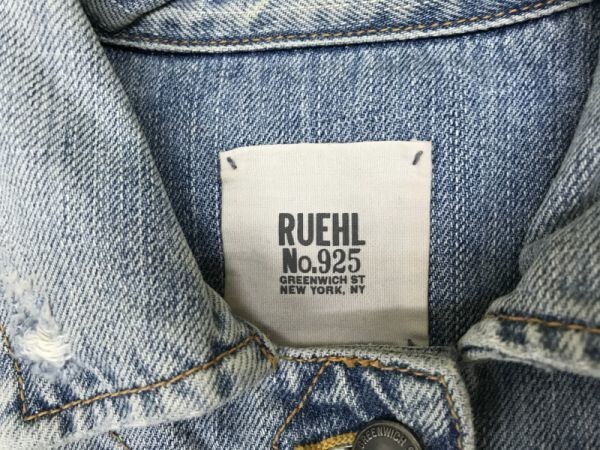 ルールナンバー925 Ruehl No.925 アバクロ ネオグランジ サーフ セレブ Y2K ジージャン デニムジャケット レディース ダメージ加工 S 青_画像2