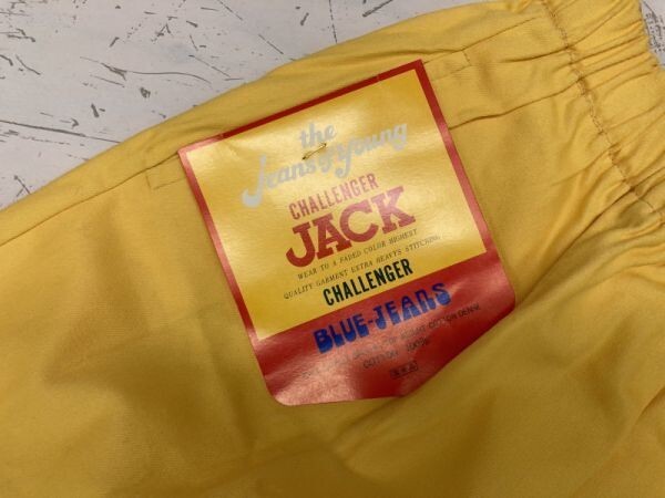 新品タグ付き CHALLENGER JACK 国産レトロ オールド 作業着 コック シェフ カラー パンツ イージーパンツ ボトムス メンズ 日本製 M 黄色_画像2