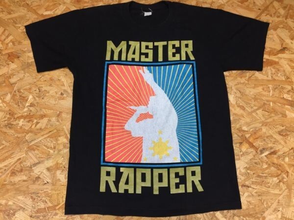 MASTER RAPPER マスターラッパー 半袖 Tシャツ メンズ コットン100% M 黒 HIPHOP ストリートの画像1