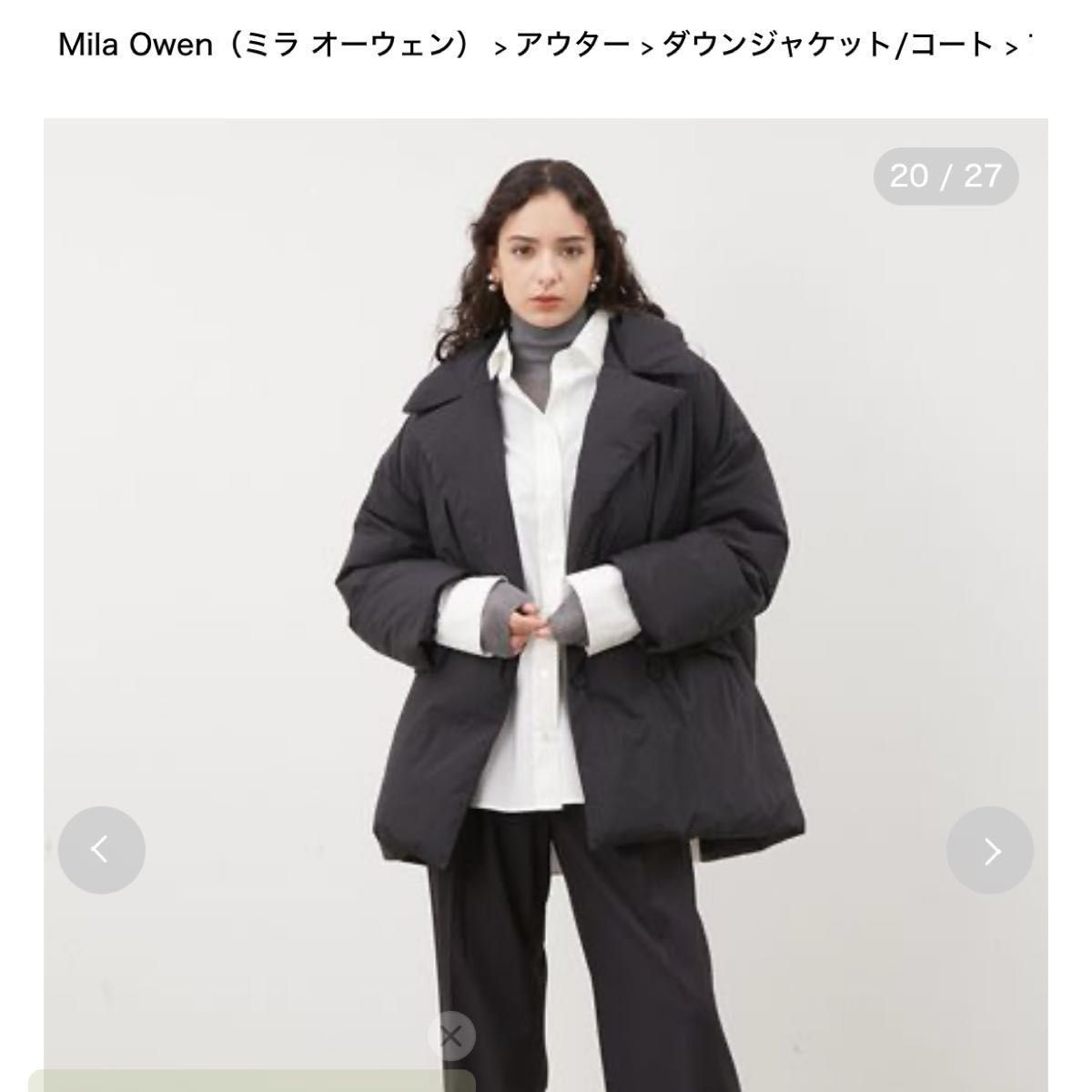 MilaOwenミラ オーウェン フレンチダウンハーフ丈パデッドコート MilaOwenミラ オーウェン フレンチダウンハーフ丈パデッドコート