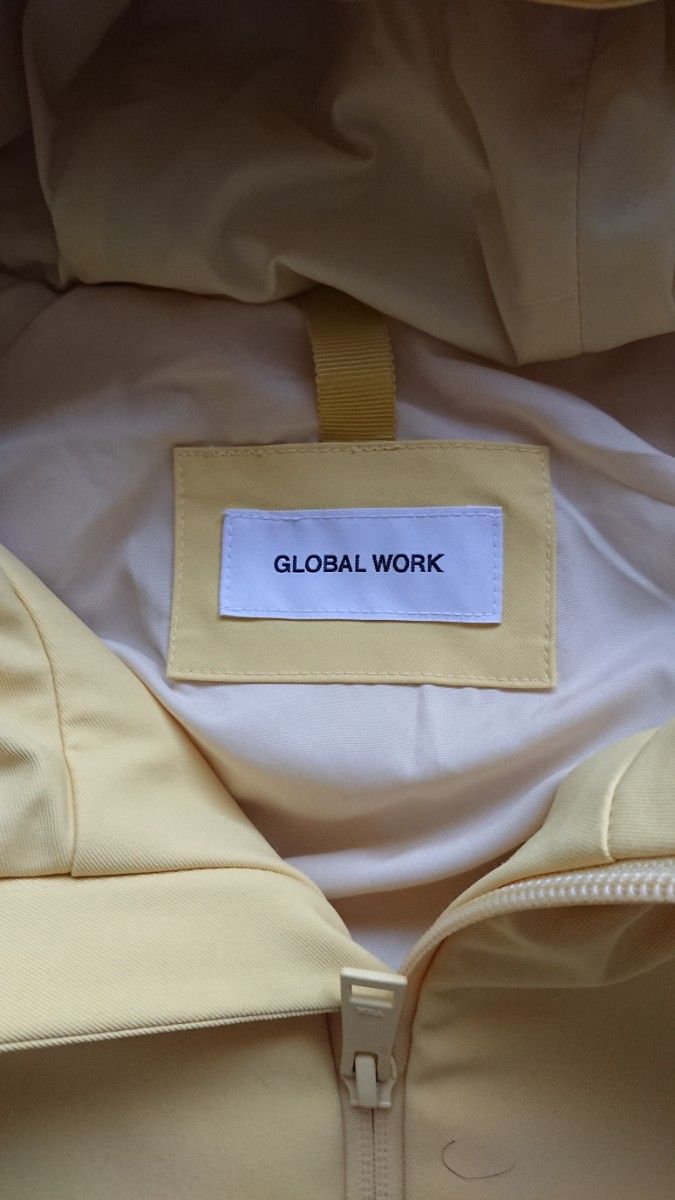 【GLOBAL WORK】あったかジャケット Mサイズ イエロー 中綿ジャケット