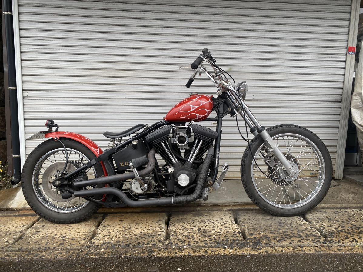 Yahoo!オークション - 車検付 即納 エボ ソフテイル chopper ビンテージ...