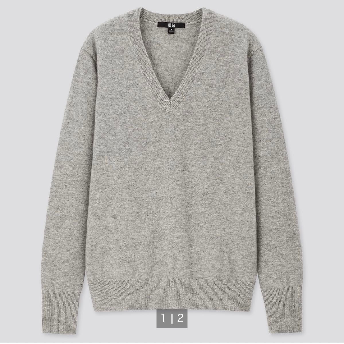 UNIQLO(ユニクロ)】カシミヤVネックセーター(長袖)02 ライト UNIQLO(ユニクロ)】カシミヤVネックセーター(長袖)02 ライト