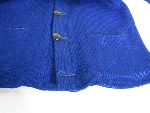 60年代製　 OCTONEK LETTERMAN'S SWEATER　レタード　カーディガン　Mサイズ位　ブルー　vintage_画像6