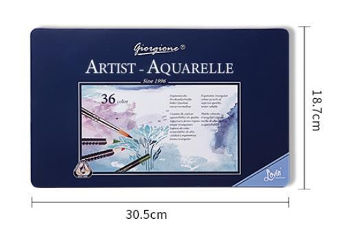 水溶性色鉛筆 36色セット 巻ケース付き 三角丸型 ジョルジョーネ 絵画 スケッチ の画像4