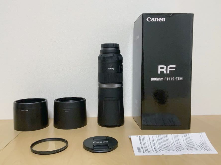 CANON RF800mm F11 IS STM おまけ（純正と互換フード、フィルター）付き　RFレンズ