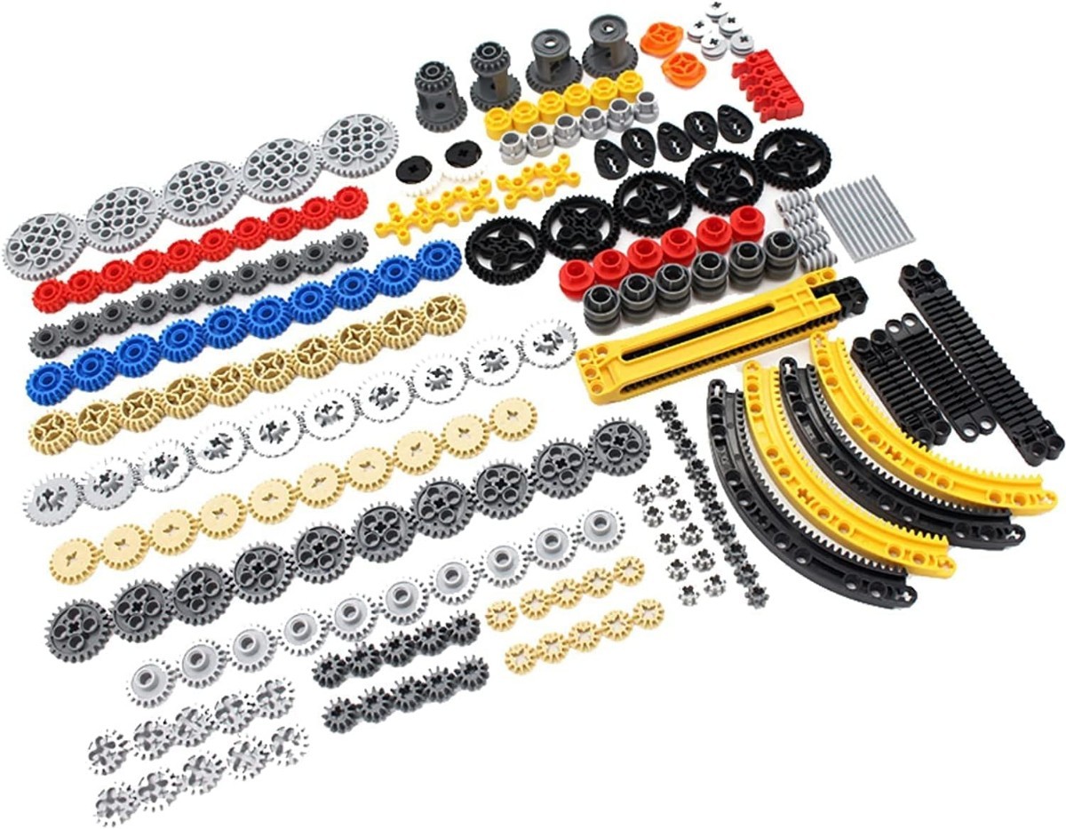 新品 定価4,299円 233ピース 互換品 LEGO（レゴ）テクニック パーツ用ギア (リフトアーム、ピン、車軸、コネクター) ビルディング ブロックの画像4