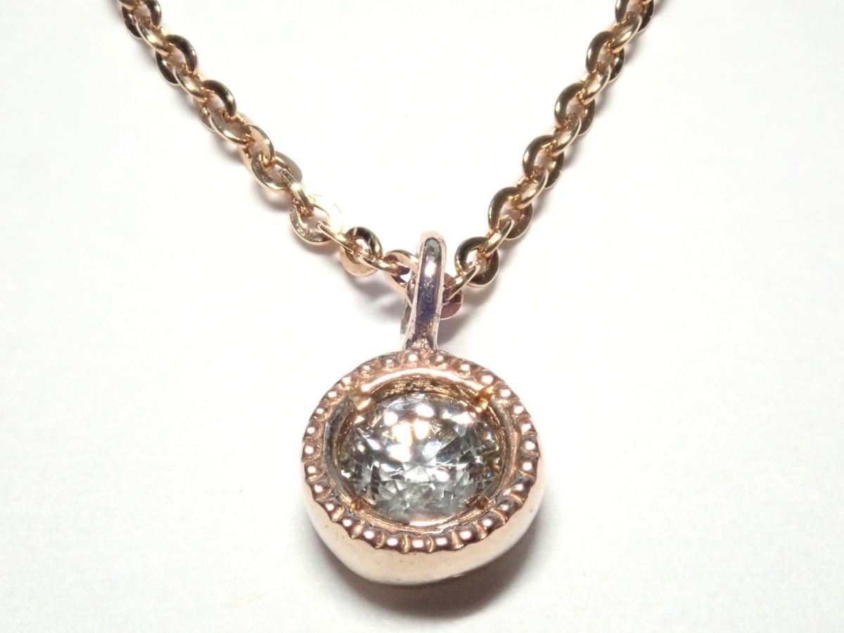 おトク】 1043.ノジェス K10 ネックレス Diamond Necklace nojess