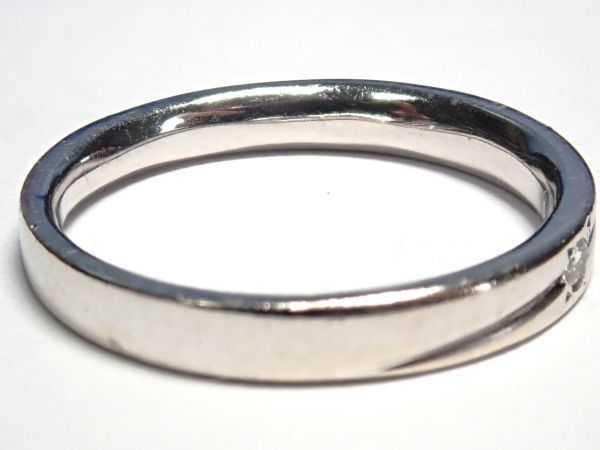 196.K14WG 指輪 ダイヤモンド リング Diamond Ring 9号_画像3