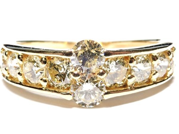 548.K18 ダイヤモンド リング 指輪 D 1.00ct diamond ring #48 8号 2.4g