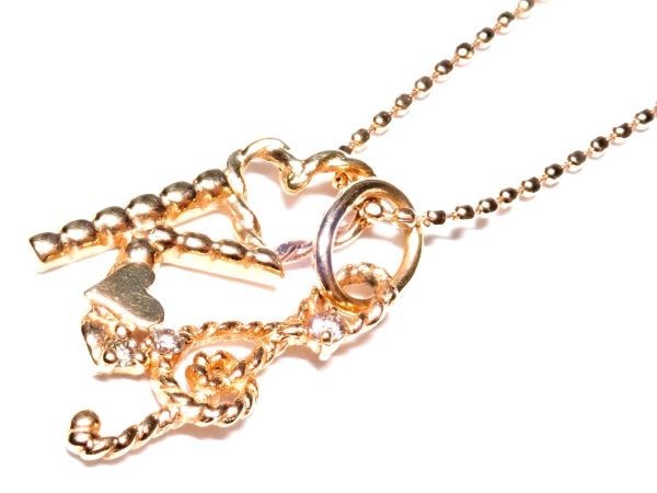 602.ノジェス K10 ネックレス Diamond Necklace 2.0g_画像1