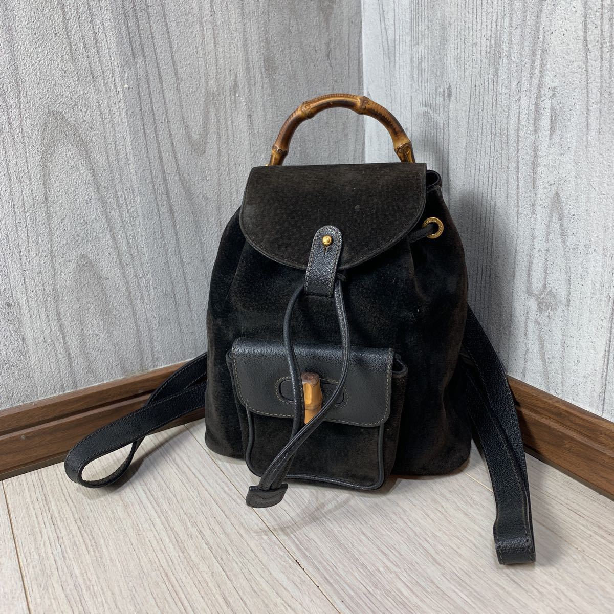 vintage GUCCI オールド グッチ バンブーライン ミニ リュック バック