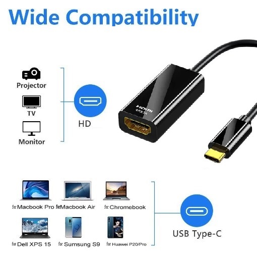 51 Magi-0436 タイプC（USB-C) → HDMI 変換アダプタ 【4K 対応】Macbook Pro/MacBook Air/iPad Pro/Chromebook/Pixel/XPS/Galaxy_画像1