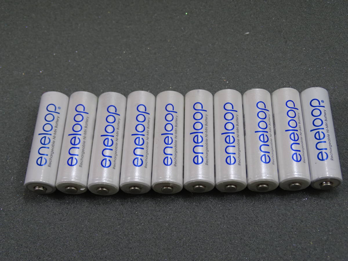 SANY　サンヨー　単３形　充電式ニッケル水素電池　エネループ　eneloop　HR-3UTG　 min.1900ｍAh　1.2V　１０本　中古セット_画像1