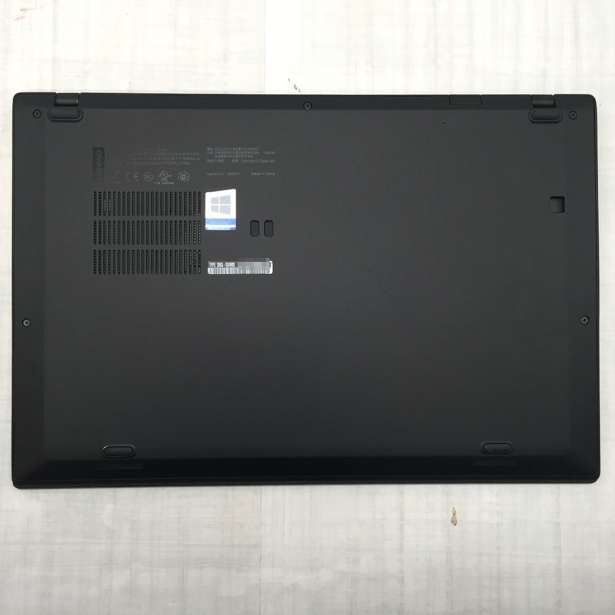 Lenovo ThinkPad X1 Carbon 20KG-SA3W00 Core i7 8550U 1.80GHz/16GB/256GB(SSD) 〔B0427〕_画像9