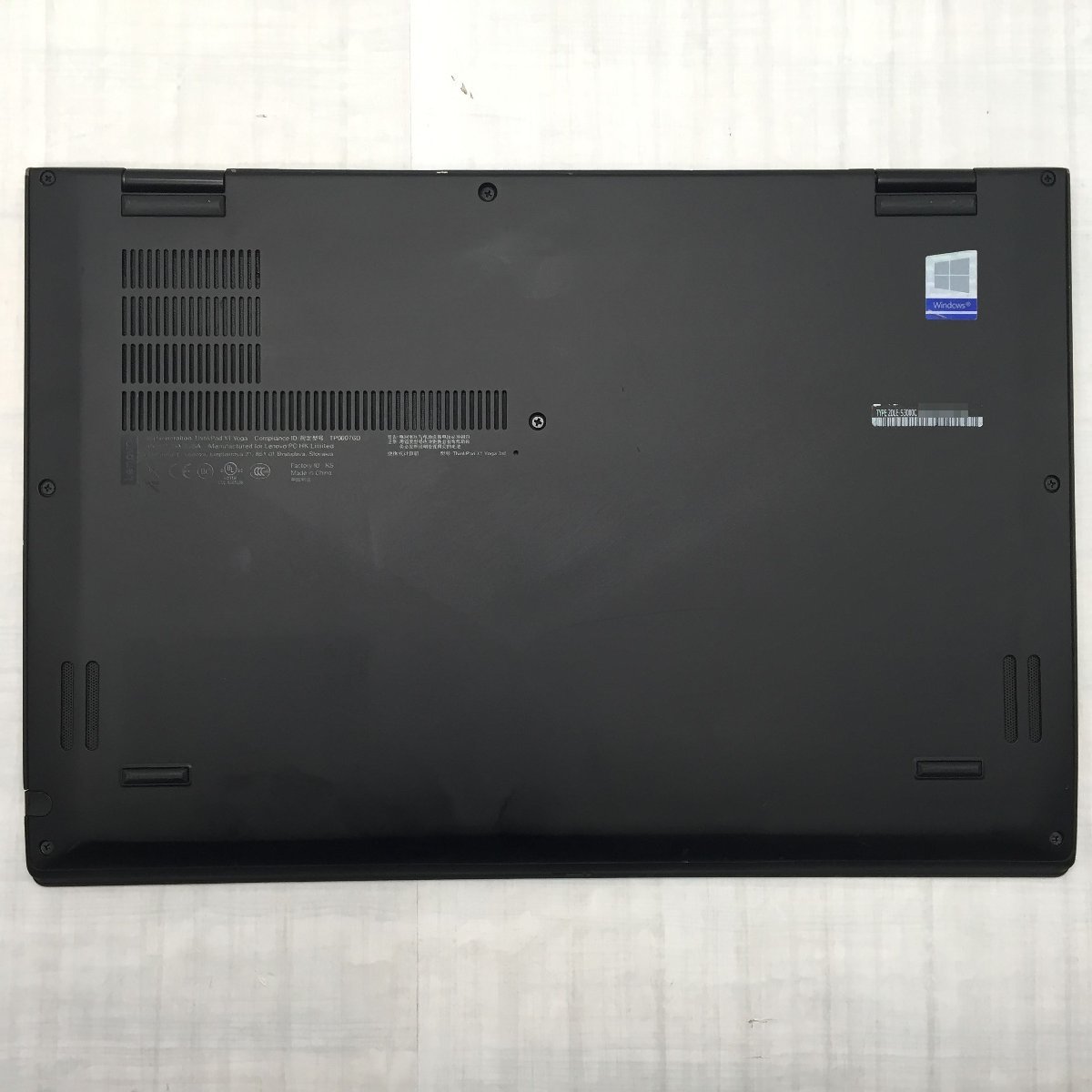 Lenovo ThinkPad X1 Yoga 20LE-S3000C Core i7 8650U 1.90GHz/16GB/なし 〔B0508〕_画像9