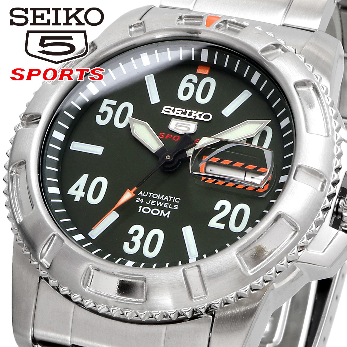 SEIKO セイコー 腕時計 メンズ 海外モデル セイコーファイブ 5スポーツ 自動巻き SRP215K1_画像1