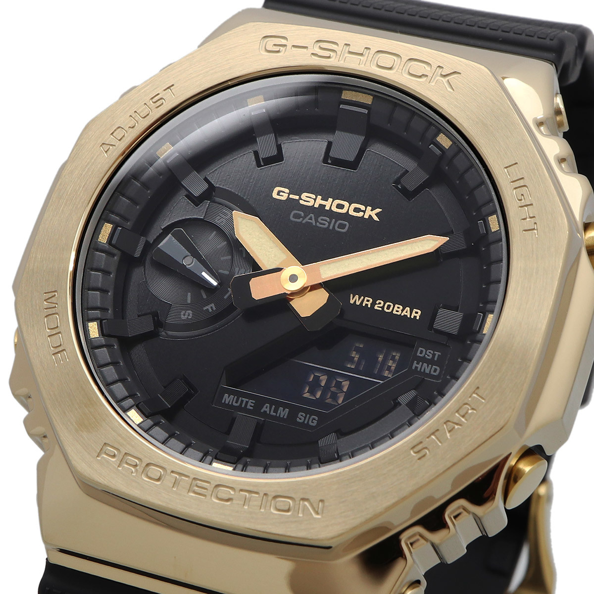 CASIO カシオ G-SHOCK 腕時計 メンズ メタルベゼル 海外モデル デジタル アナログ GM-2100G-1A9