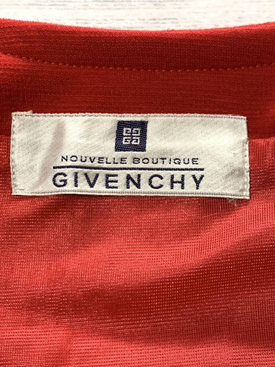 GIVENCHY ジバンシー レディース ロングジャケット コート ノーカラー 8号 レッド系_画像3