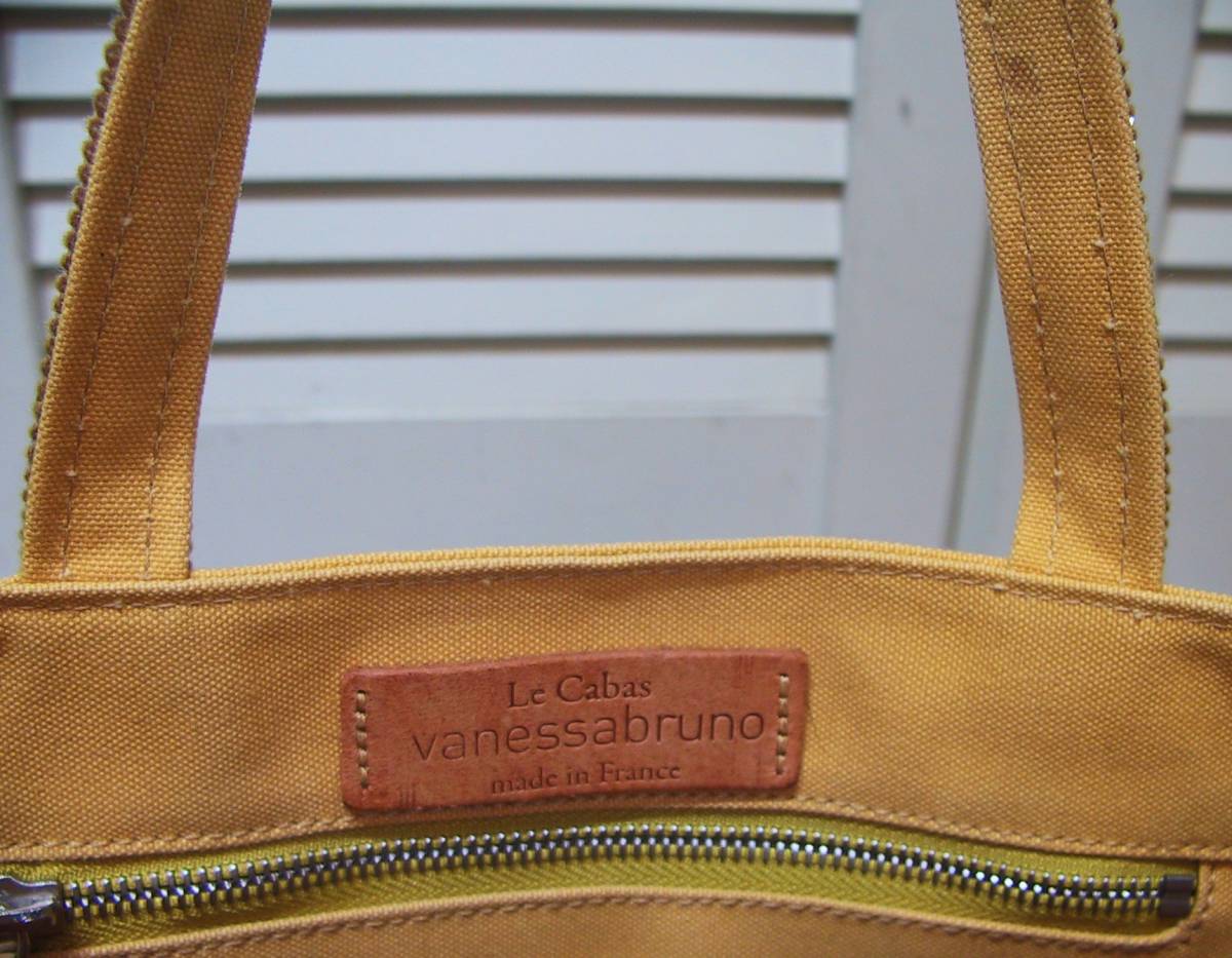 vanessabruno / Vanessa Bruno большая сумка CABAS MOYEN размер M Camel Франция производства хлопок x натуральная кожа с биркой прекрасный товар 