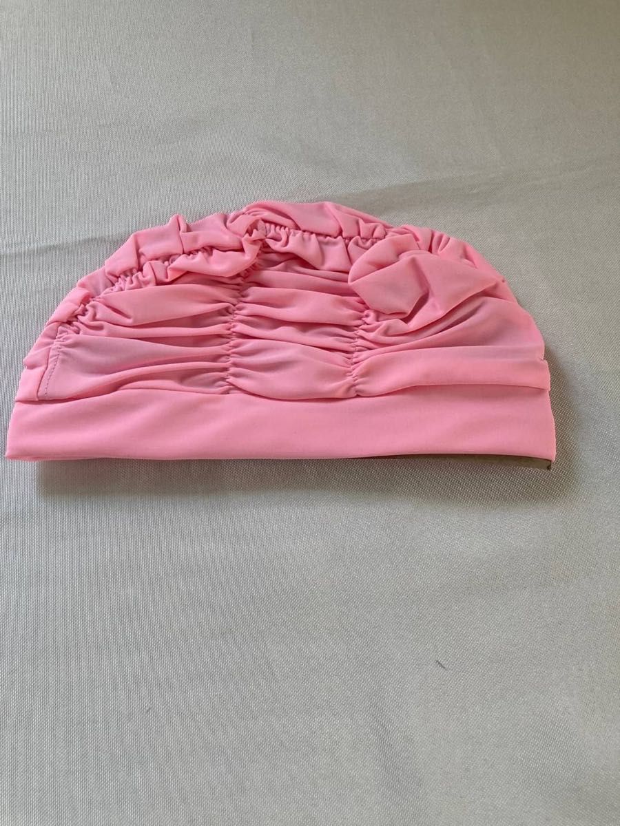 ピンク 水泳 プール スイムキャップ スイミング フリーサイズ レディース ゴム 水泳帽 海 撥水 防水 エクササイズ 伸縮性