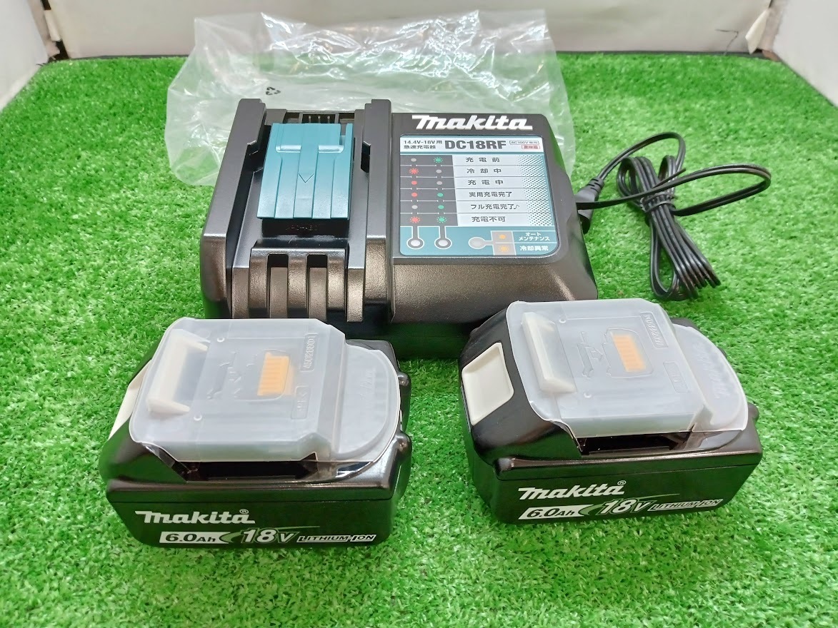 未使用品 makita マキタ 18V 125mm 充電式防じんマルノコ KS513DRGX バッテリBL1860B×2本・充電器DC18RF・ケース付の画像7