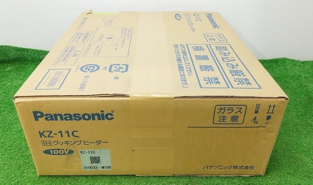 未使用 未開封 Panasonic パナソニック 1口ビルトイン IHクッキングヒーター コンロ 100V KZ-11C 箱汚れ有_画像3