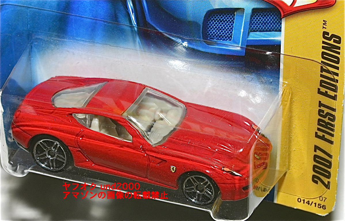 Hot Wheels Ferrari 599 GTB フェラーリ レッド ショートカード 2007 First Edition ホットウィールの画像2