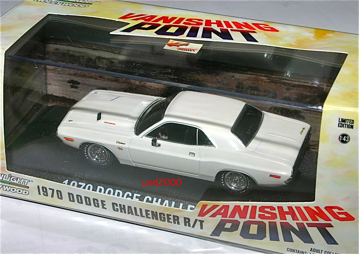 Greenlight 1/43 Vanishing Point バニシングポイント 1970 ダッジ チャレンジャーR/T Dodge Challenger グリーンライトの画像2