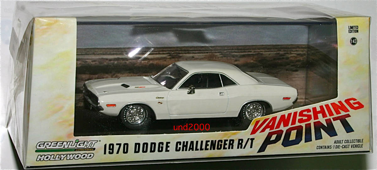 Greenlight 1/43 Vanishing Point バニシングポイント 1970 ダッジ チャレンジャーR/T Dodge Challenger グリーンライトの画像1