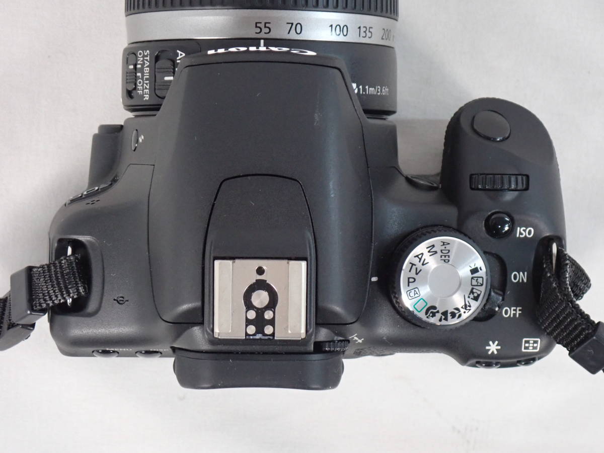 Canon キャノン EOS KissX3 EF-S 55-250mm 1:4-5.6 IS Φ58mm EF-S 18-55mm 1:3.5-5.6 デジタル 一眼レフ カメラ レンズ シャッター確認済_画像3