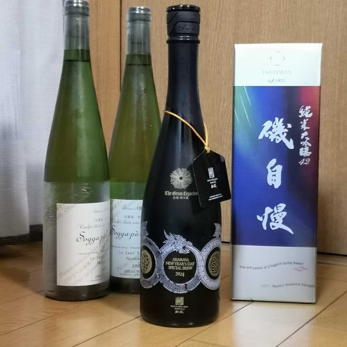 新政 2024 新年純米しぼりたて 干支ボトル 720ml_画像1