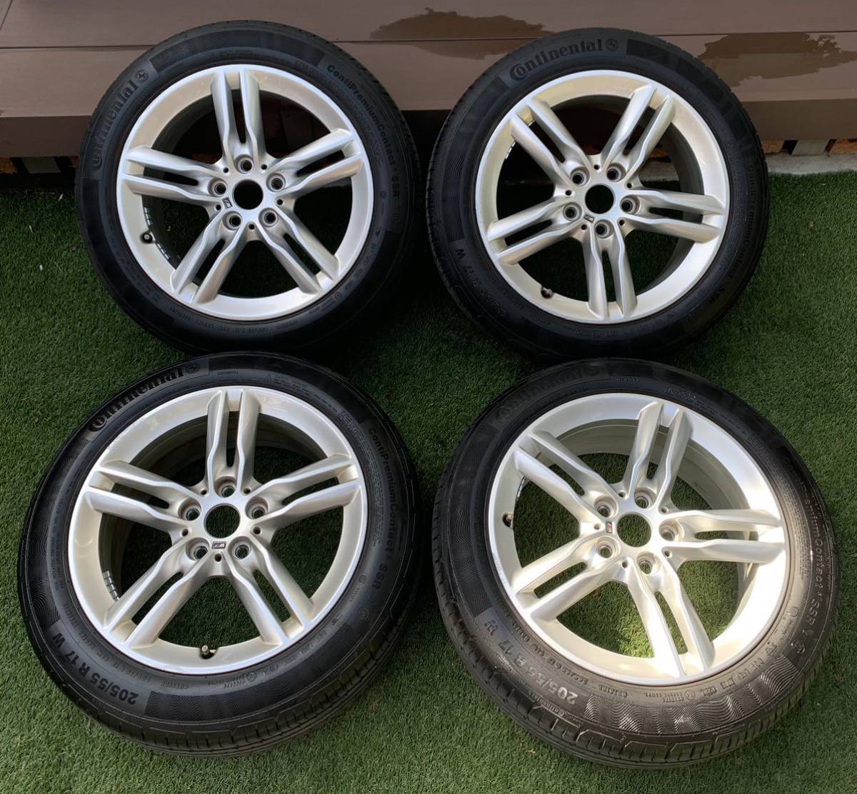 バリ溝！ 9.5割 BMW 純正ランフラット コンチネンタル 205/55R17 W 2023年製Conti Premium Contact 5 Mスポーツ ホイール 17インチ F45の画像1