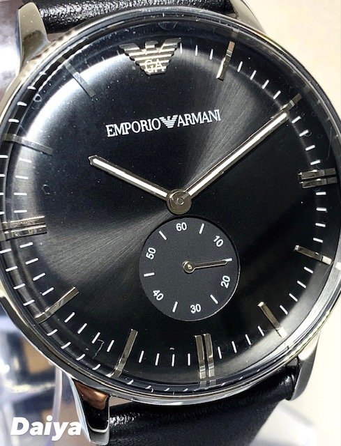 新品 EMPORIO ARMANI エンポリオアルマーニ GIANNI 正規品 腕時計 アナログ スモールセコンド クオーツ 防水 カレンダー レザー プレゼント_画像1