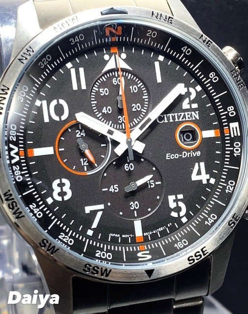 新品 腕時計 正規品 シチズン CITIZEN Eco-Drive エコドライブ クロノグラフ アナログ腕時計 10気圧防水 カレンダー メンズ プレゼント_画像1
